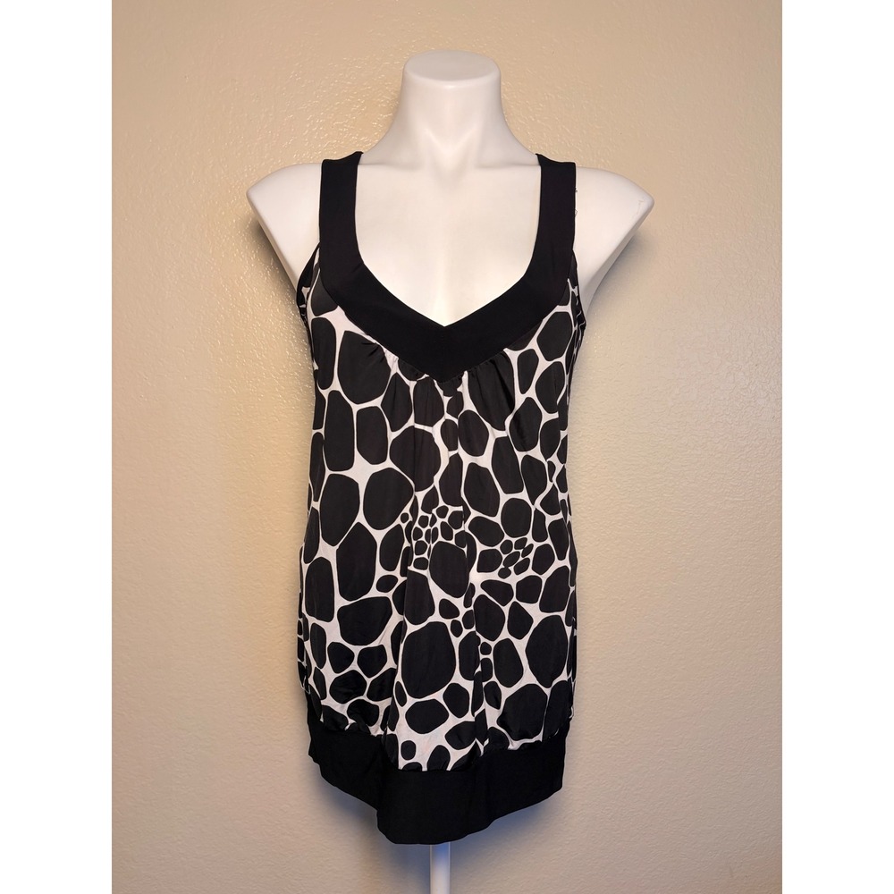 Y2K Kiwi Women Giraffe Print Keyhole Back Tank Top Blouse Medium #11